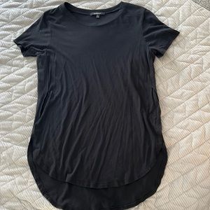 Black Tunic T-Shirt with high slit sides